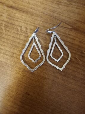 Gold Kendra Scott Double Teardrop Dangle Earrings - Women Jewelry